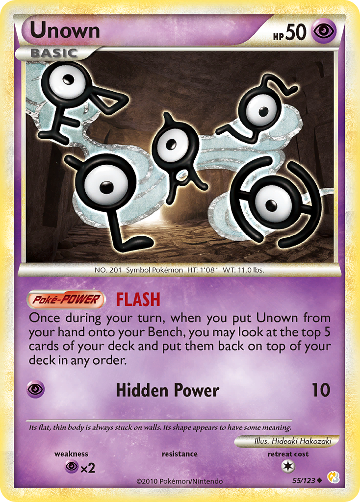 Unown (55/123) [HeartGold & SoulSilver: Base Set] | Devastation Store