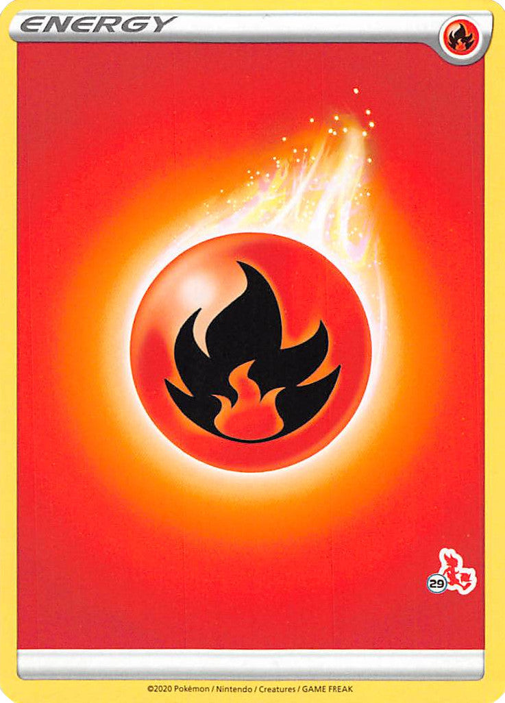 Fire Energy (Cinderace Stamp #29) [Battle Academy 2022] | Devastation Store