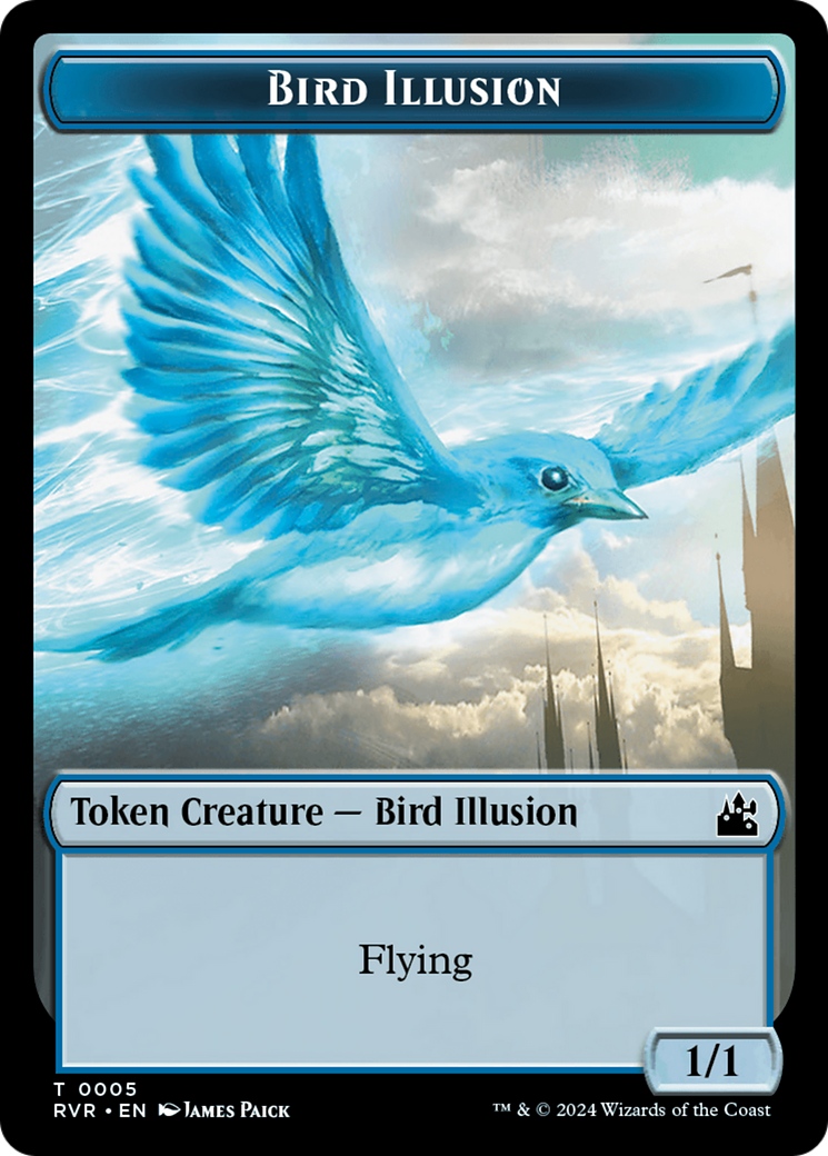 Bird Illusion Token [Ravnica Remastered Tokens] | Devastation Store