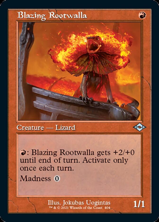 Blazing Rootwalla (Retro Foil Etched) [Modern Horizons 2] | Devastation Store