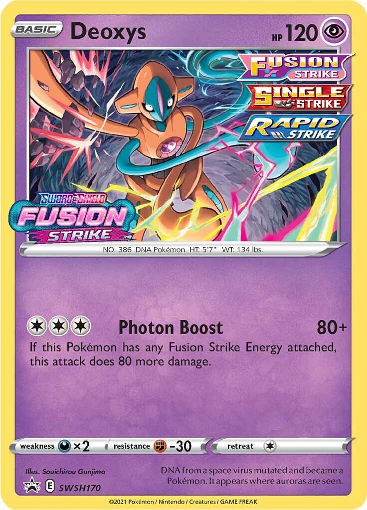 Deoxys (SWSH170) (Prerelease Promo) [Sword & Shield: Black Star Promos] | Devastation Store