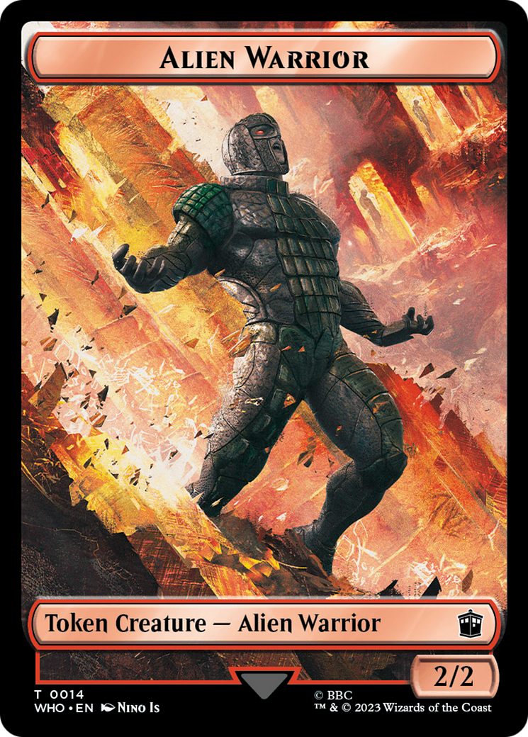 Soldier // Alien Warrior Double-Sided Token [Doctor Who Tokens] | Devastation Store