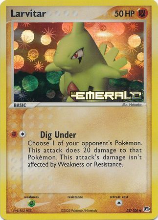 Larvitar (52/106) (Stamped) [EX: Emerald] | Devastation Store