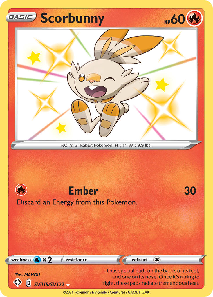 Scorbunny (SV015/SV122) [Sword & Shield: Shining Fates] | Devastation Store