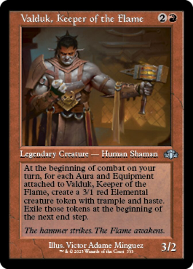 Valduk, Keeper of the Flame (Retro) [Dominaria Remastered] | Devastation Store