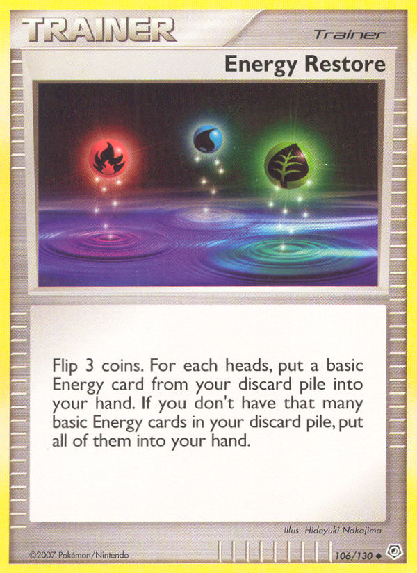 Energy Restore (106/130) [Diamond & Pearl: Base Set] | Devastation Store