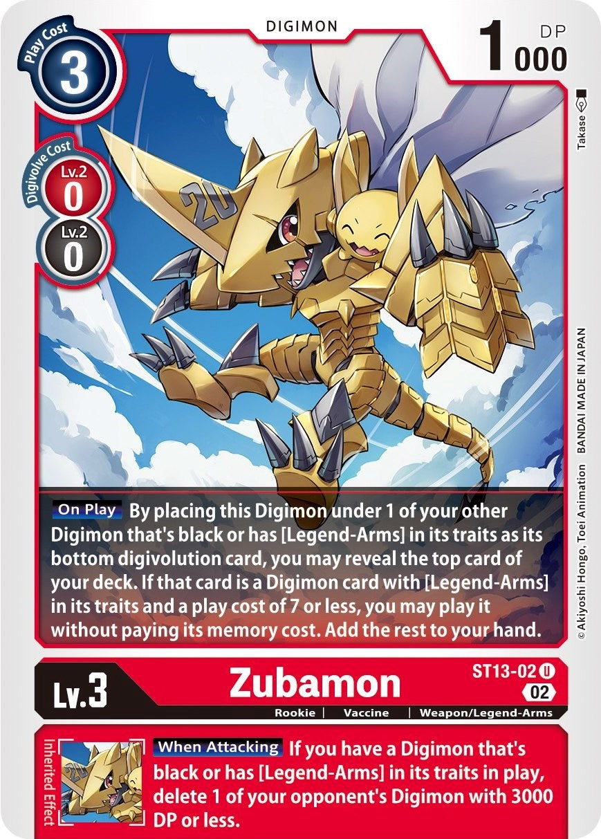 Zubamon [ST13-02] [Starter Deck: Ragnaloardmon] | Devastation Store