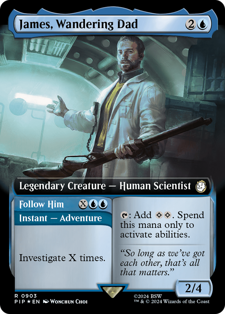 James, Wandering Dad // Follow Him (Extended Art) (Surge Foil) [Fallout] | Devastation Store