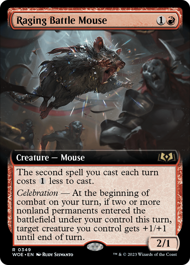 Raging Battle Mouse (Extended Art) [Wilds of Eldraine] | Devastation Store