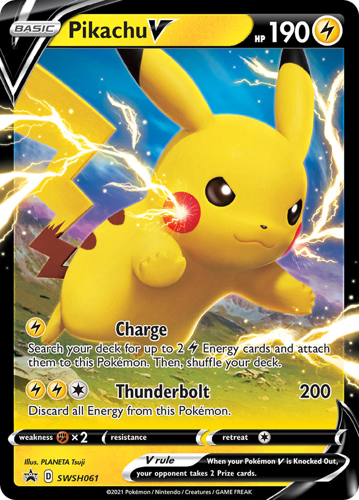 Pikachu V (SWSH061) (Jumbo Card) [Sword & Shield: Black Star Promos] | Devastation Store
