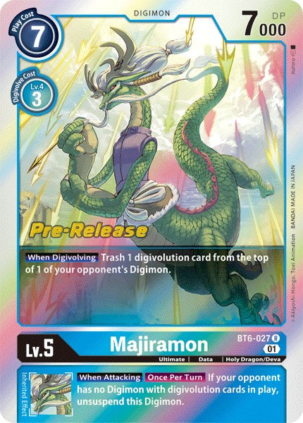 Majiramon [BT6-027] [Double Diamond Pre-Release Cards] | Devastation Store