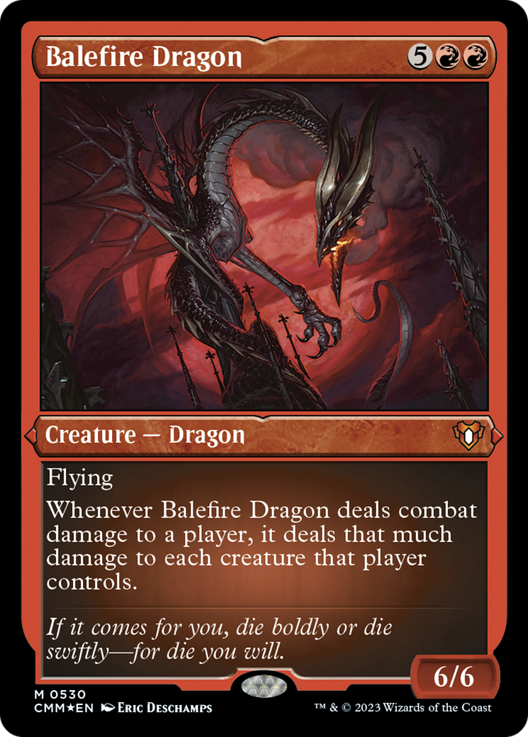 Balefire Dragon (Foil Etched) [Commander Masters] | Devastation Store