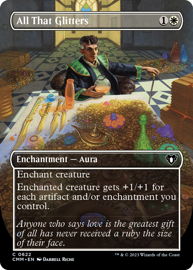 All That Glitters (Borderless Alternate Art) [Commander Masters] | Devastation Store