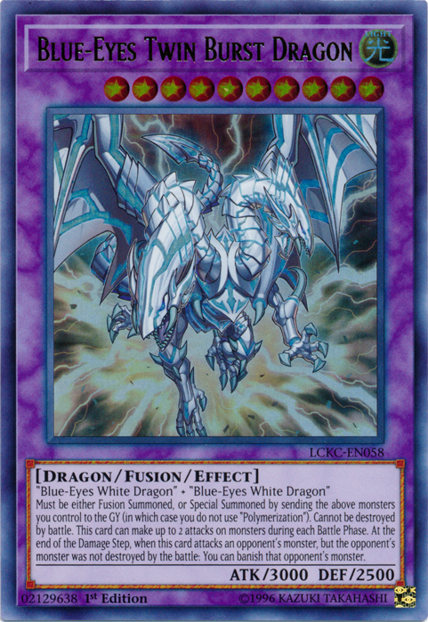 Blue-Eyes Twin Burst Dragon [LCKC-EN058] Ultra Rare | Devastation Store