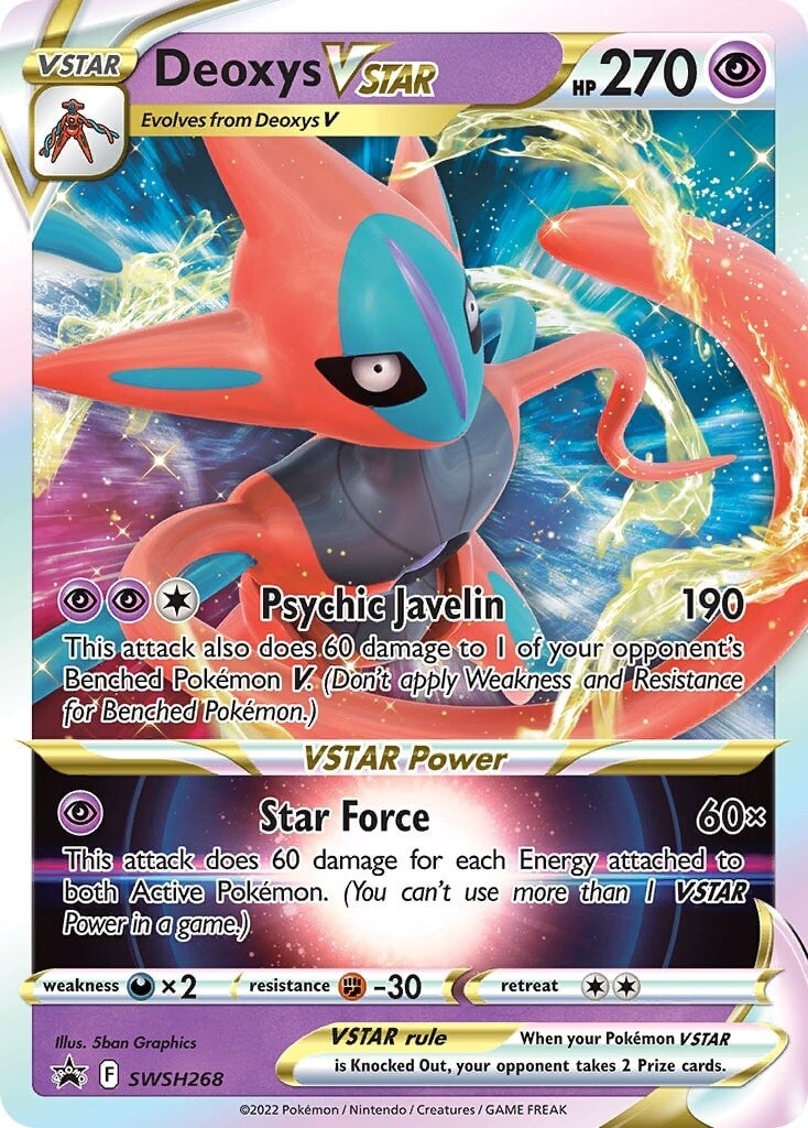 Deoxys VSTAR (SWSH268) (Jumbo Card) [Sword & Shield: Black Star Promos] | Devastation Store