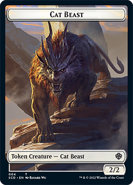 Elf Warrior // Cat Beast Double-Sided Token [Starter Commander Decks] | Devastation Store