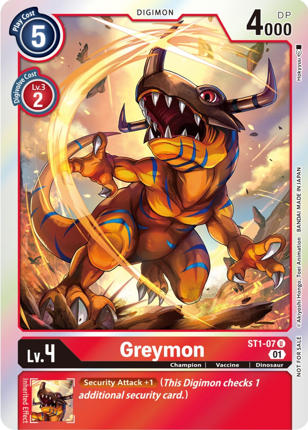 Greymon [ST1-07] (ST-11 Special Entry Pack) [Starter Deck: Gaia Red Promos] | Devastation Store