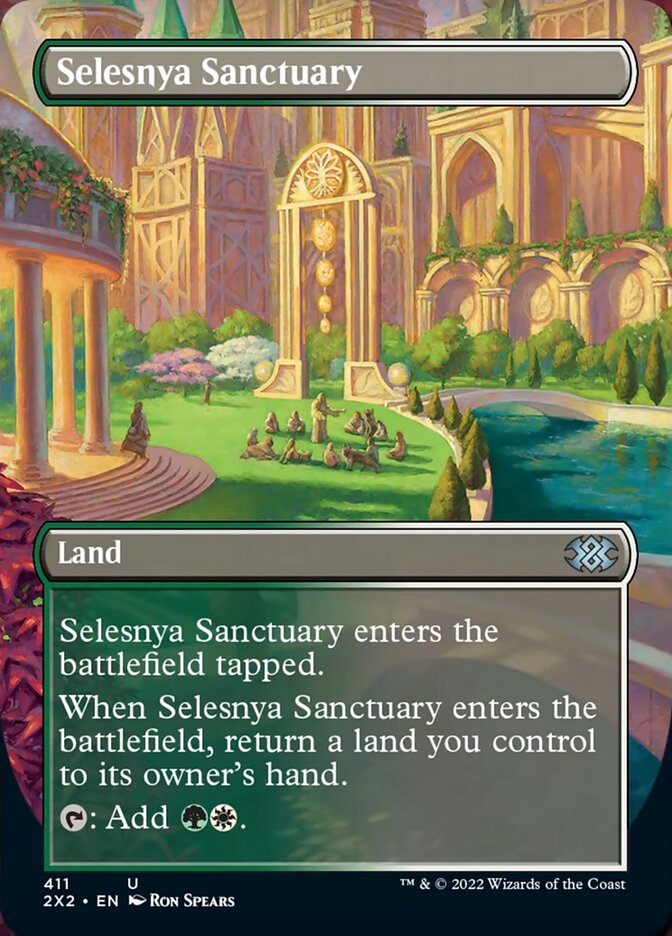 Selesnya Sanctuary (Borderless Alternate Art) [Double Masters 2022] | Devastation Store