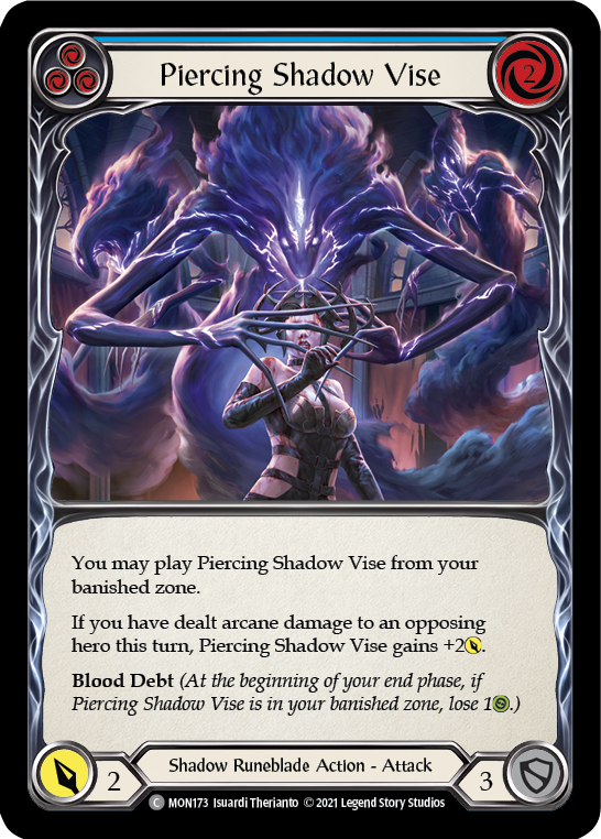 Piercing Shadow Vise (Blue) [MON173] 1st Edition Normal - Devastation Store | Devastation Store