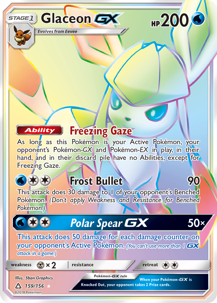 Glaceon GX (159/156) [Sun & Moon: Ultra Prism] | Devastation Store