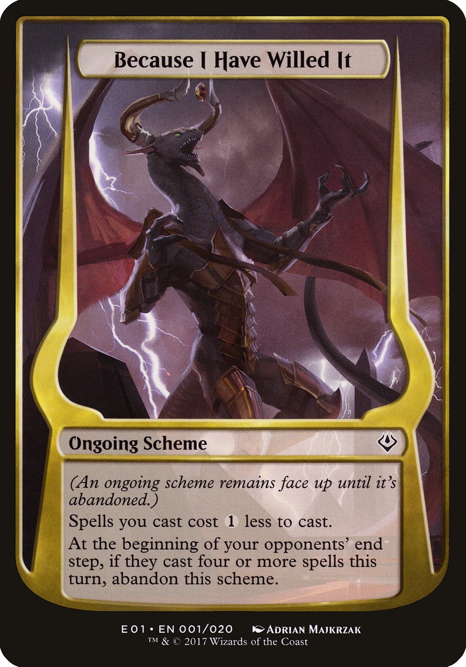 Because I Have Willed It (Schemes) [Archenemy: Nicol Bolas Schemes] | Devastation Store