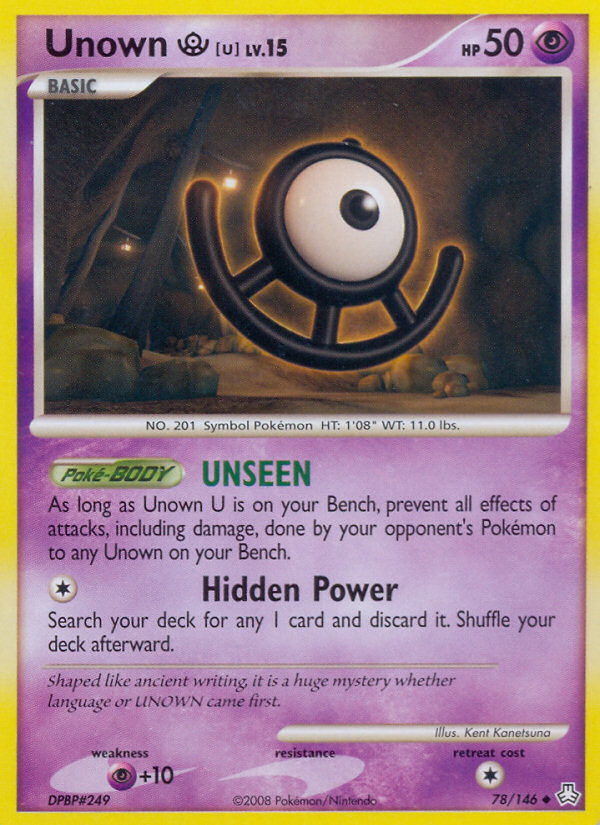 Unown U (78/146) [Diamond & Pearl: Legends Awakened] | Devastation Store