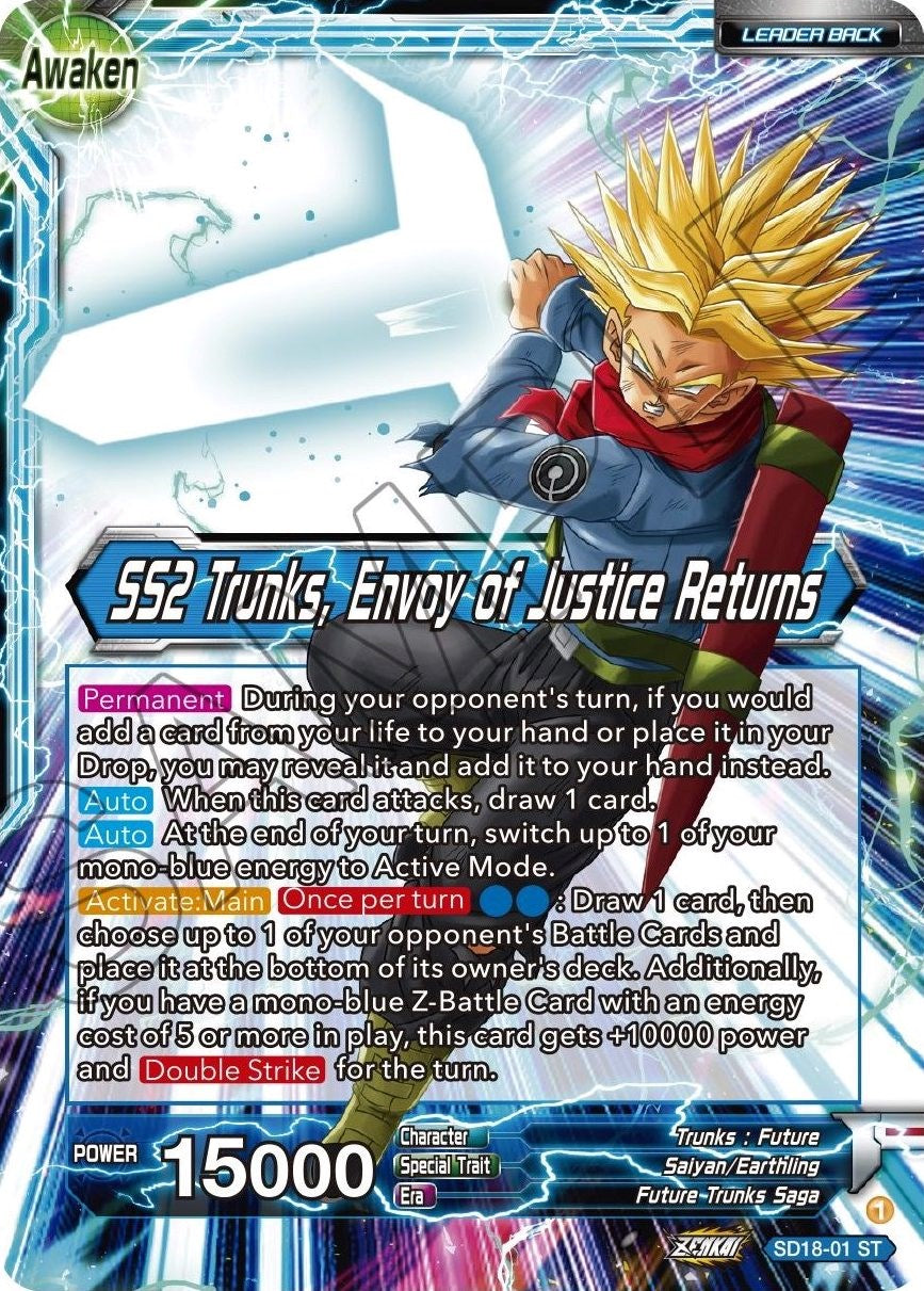 Trunks // SS2 Trunks, Envoy of Justice Returns (SD18-01) [Dawn of the Z-Legends] | Devastation Store