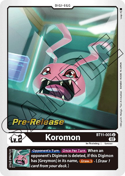 Koromon [BT11-005] [Dimensional Phase Pre-Release Promos] | Devastation Store