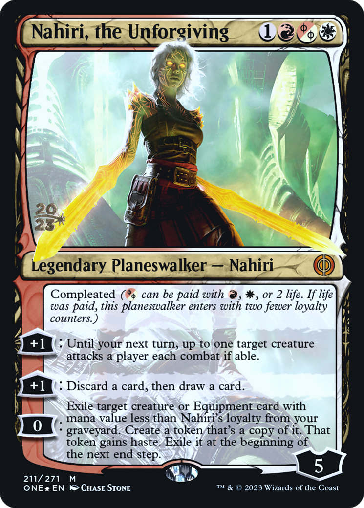 Nahiri, the Unforgiving [Phyrexia: All Will Be One Prerelease Promos] | Devastation Store