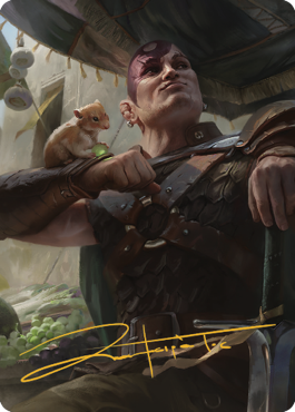 Minsc & Boo, Timeless Heroes Art Card (38) (Gold-Stamped Signature) [Commander Legends: Battle for Baldur's Gate Art Series] | Devastation Store