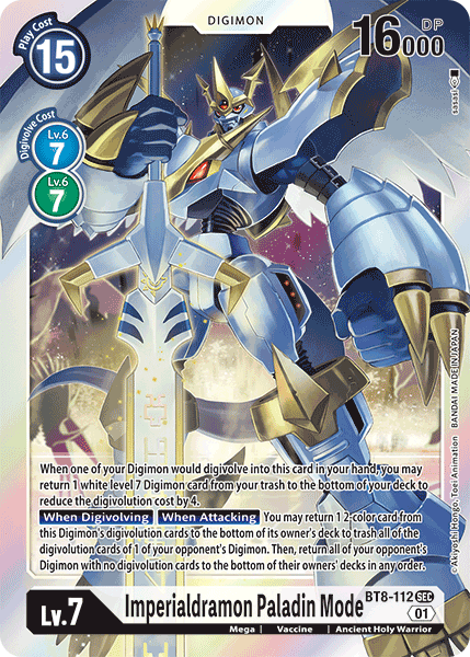 Imperialdramon: Paladin Mode [BT8-112] [New Awakening] | Devastation Store