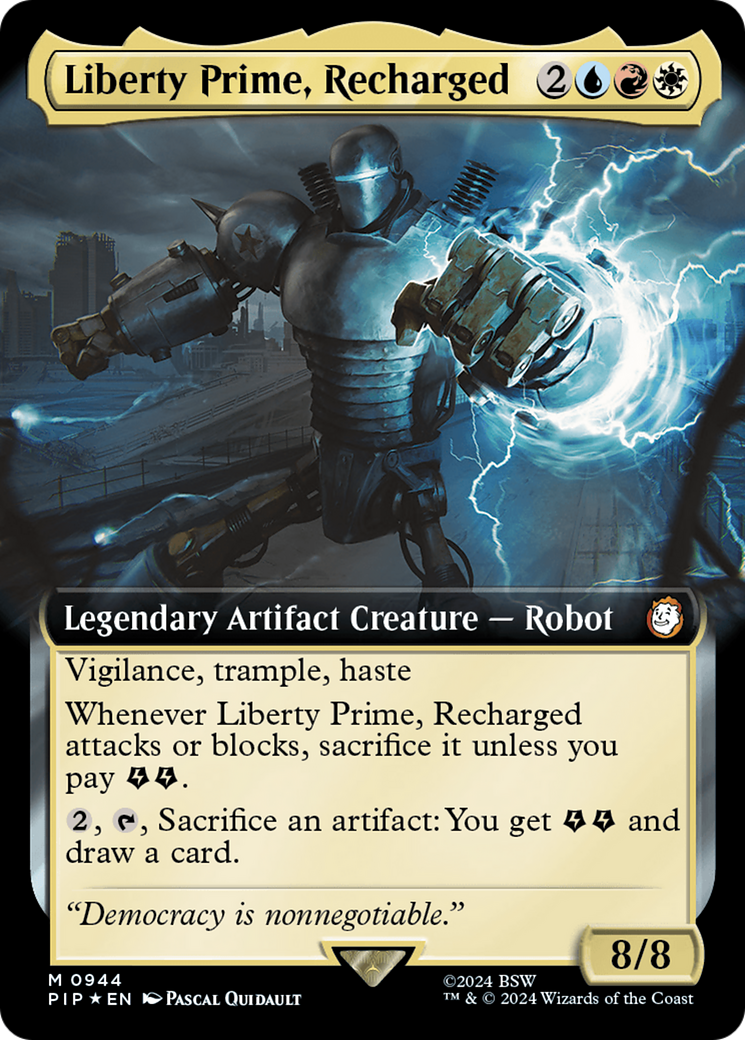 Liberty Prime, Recharged (Extended Art) (Surge Foil) [Fallout] | Devastation Store