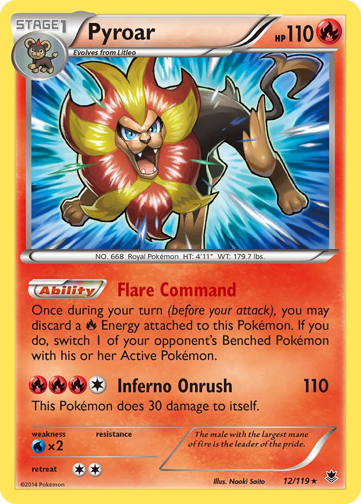 Pyroar (12/119) (Theme Deck Exclusive) [XY: Phantom Forces] | Devastation Store