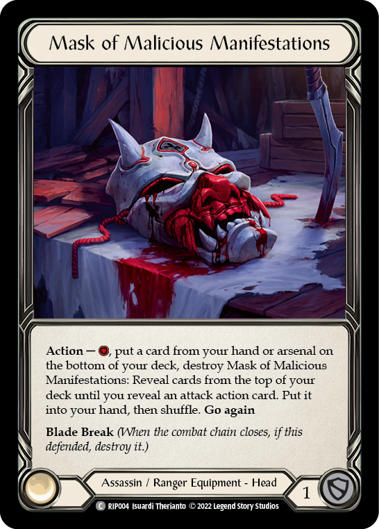 Mask of Malicious Manifestations [RIP004] (Outsiders Riptide Blitz Deck) | Devastation Store