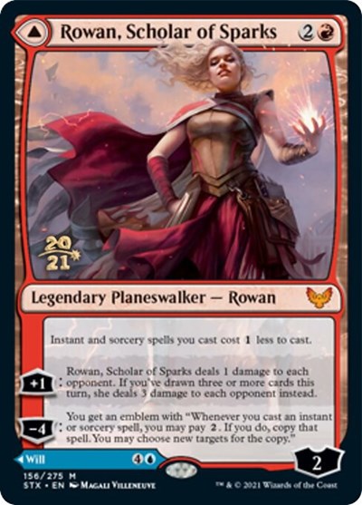 Rowan, Scholar of Sparks // Will, Scholar of Frost [Strixhaven: School of Mages Prerelease Promos] | Devastation Store