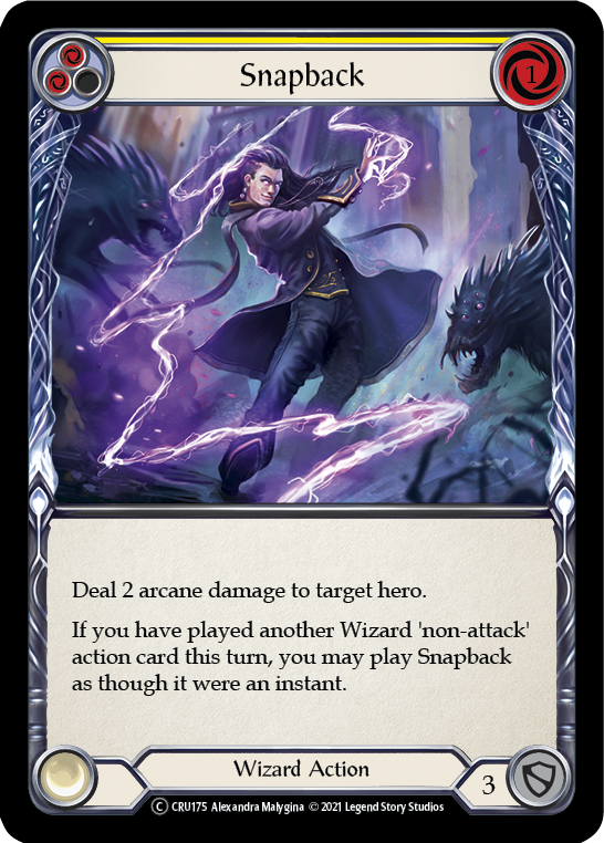 Snapback (Yellow) (Rainbow Foil) [CRU175-RF] Unlimited Rainbow Foil | Devastation Store