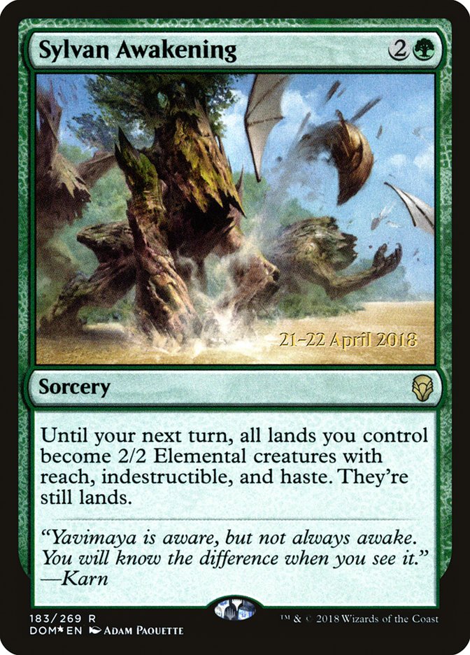 Sylvan Awakening  [Dominaria Prerelease Promos] | Devastation Store