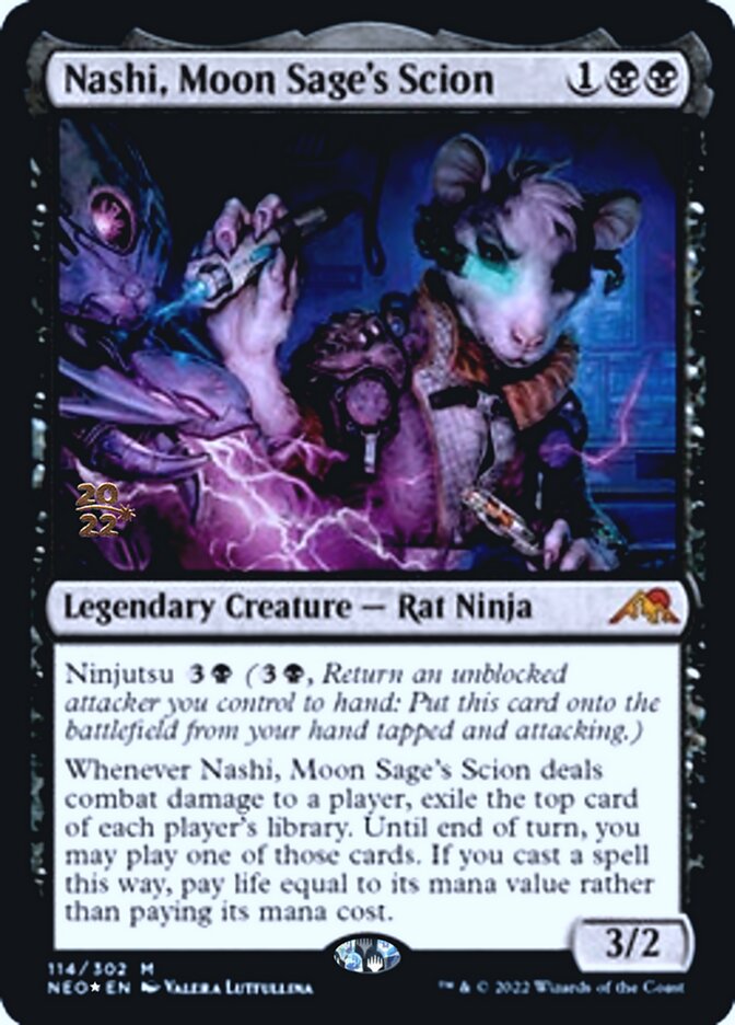 Nashi, Moon Sage's Scion [Kamigawa: Neon Dynasty Prerelease Promos] | Devastation Store