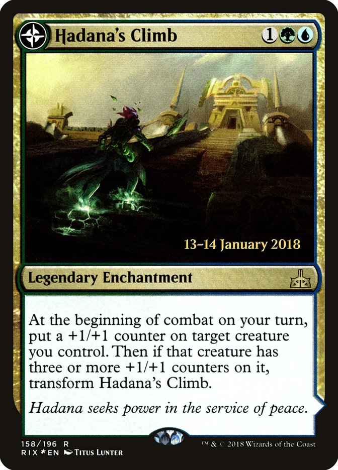 Hadana's Climb // Winged Temple of Orazca [Rivals of Ixalan Prerelease Promos] | Devastation Store