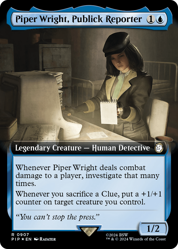 Piper Wright, Publick Reporter (Extended Art) (Surge Foil) [Fallout] | Devastation Store