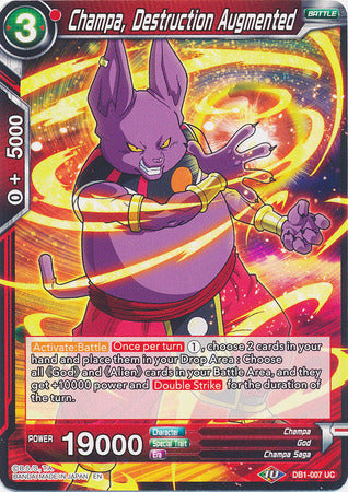 Champa, Destruction Augmented (DB1-007) [Dragon Brawl] | Devastation Store