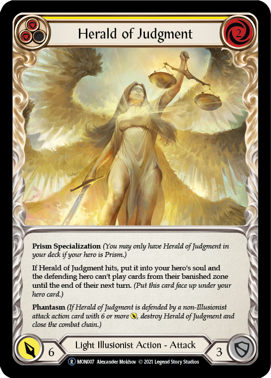 Herald of Judgment (Rainbow Foil) [U-MON007-RF] Unlimited Edition Rainbow Foil | Devastation Store