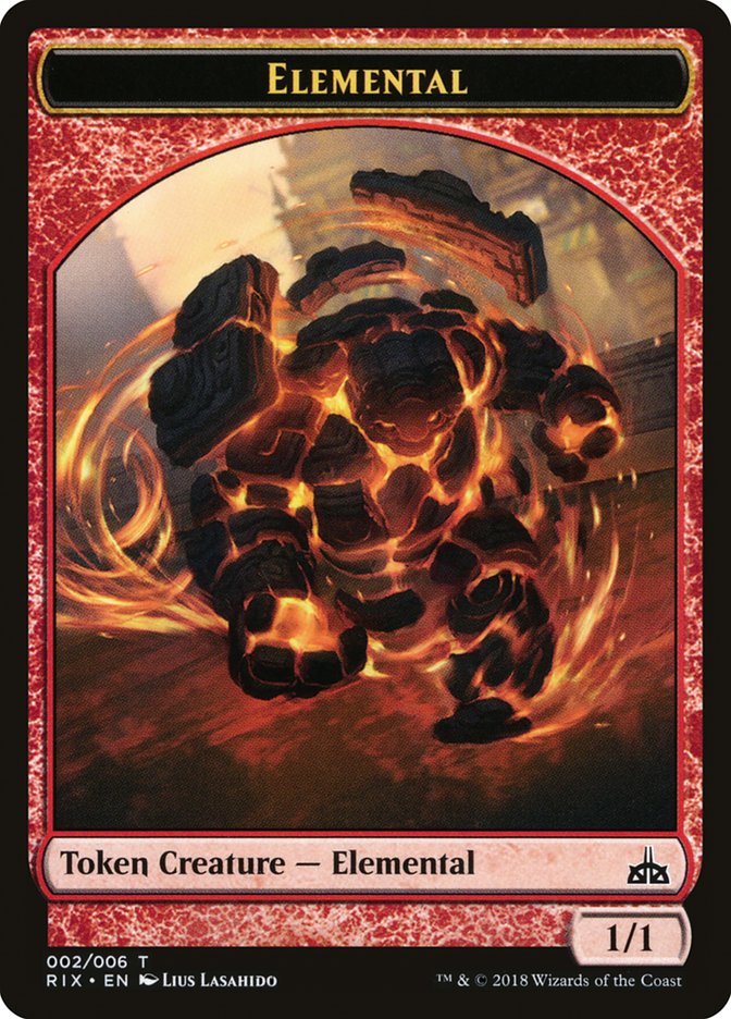 Elemental (002/006) [Rivals of Ixalan Tokens] - Devastation Store | Devastation Store