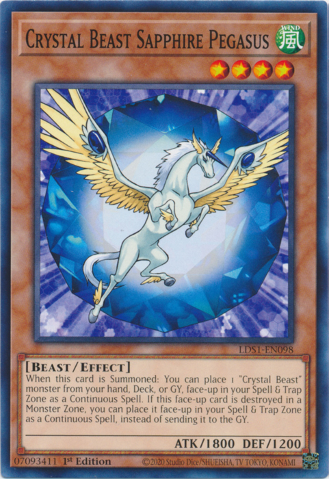 Crystal Beast Sapphire Pegasus [LDS1-EN098] Common | Devastation Store