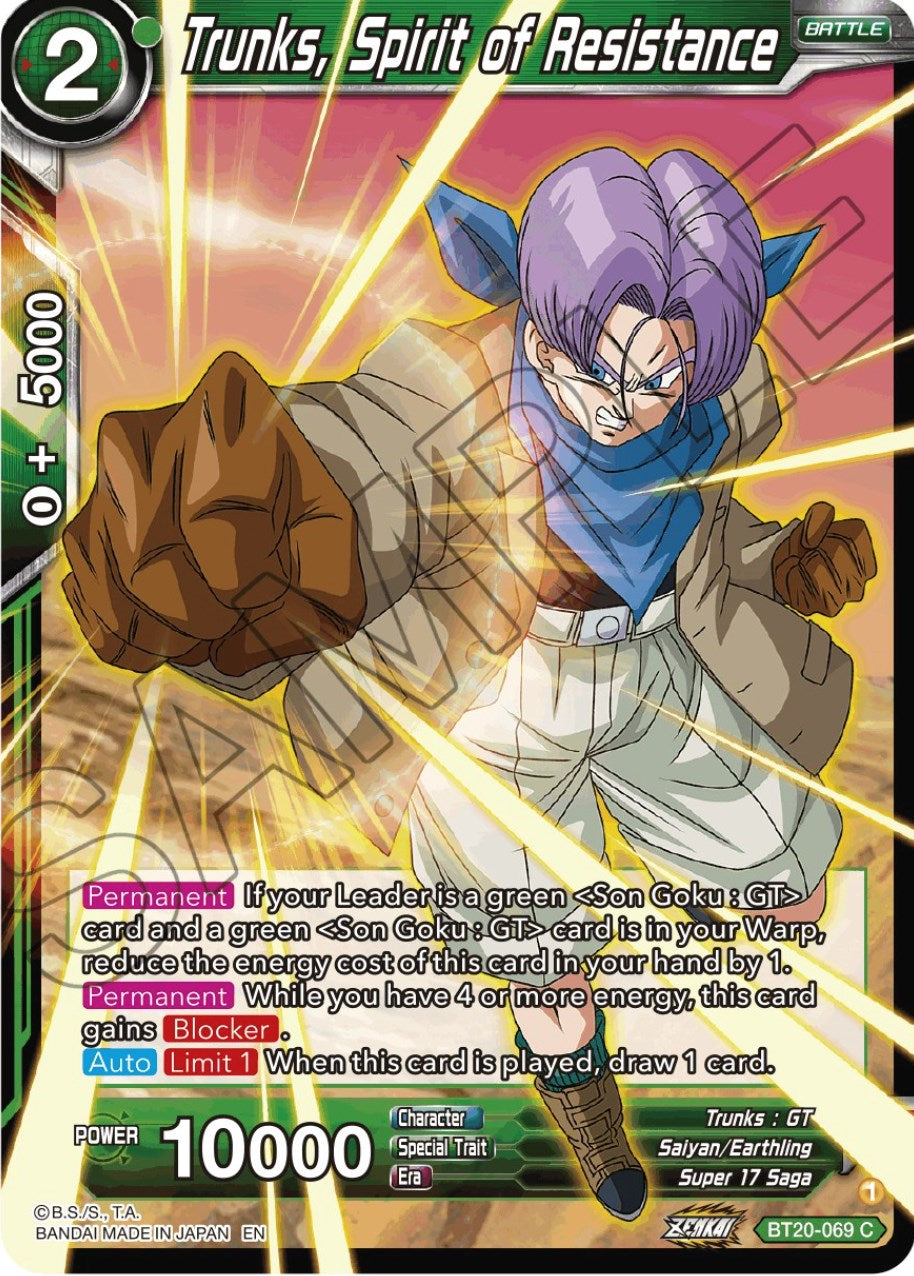 Trunks, Spirit of Resistance (BT20-069) [Power Absorbed] | Devastation Store