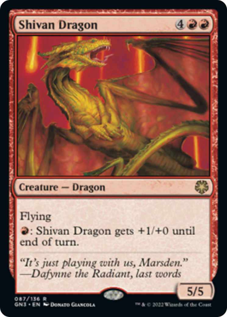 Shivan Dragon [Game Night: Free-for-All] | Devastation Store