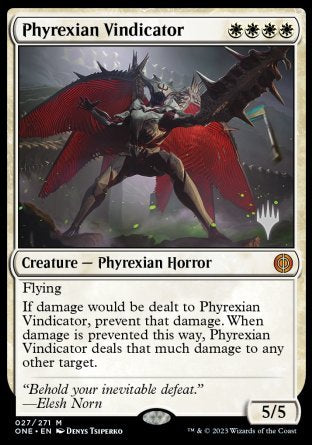 Phyrexian Vindicator (Promo Pack) [Phyrexia: All Will Be One Promos] | Devastation Store
