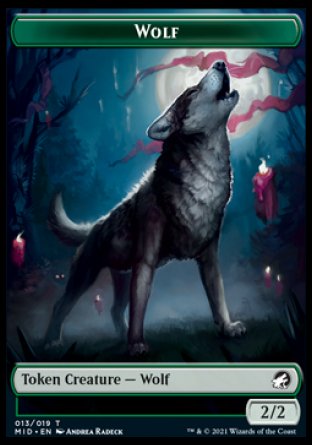 Wolf // Vampire Double-sided Token [Innistrad: Midnight Hunt Tokens] | Devastation Store