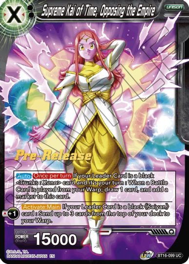 Supreme Kai of Time, Opposing the Empire (BT16-099) [Realm of the Gods Prerelease Promos] | Devastation Store
