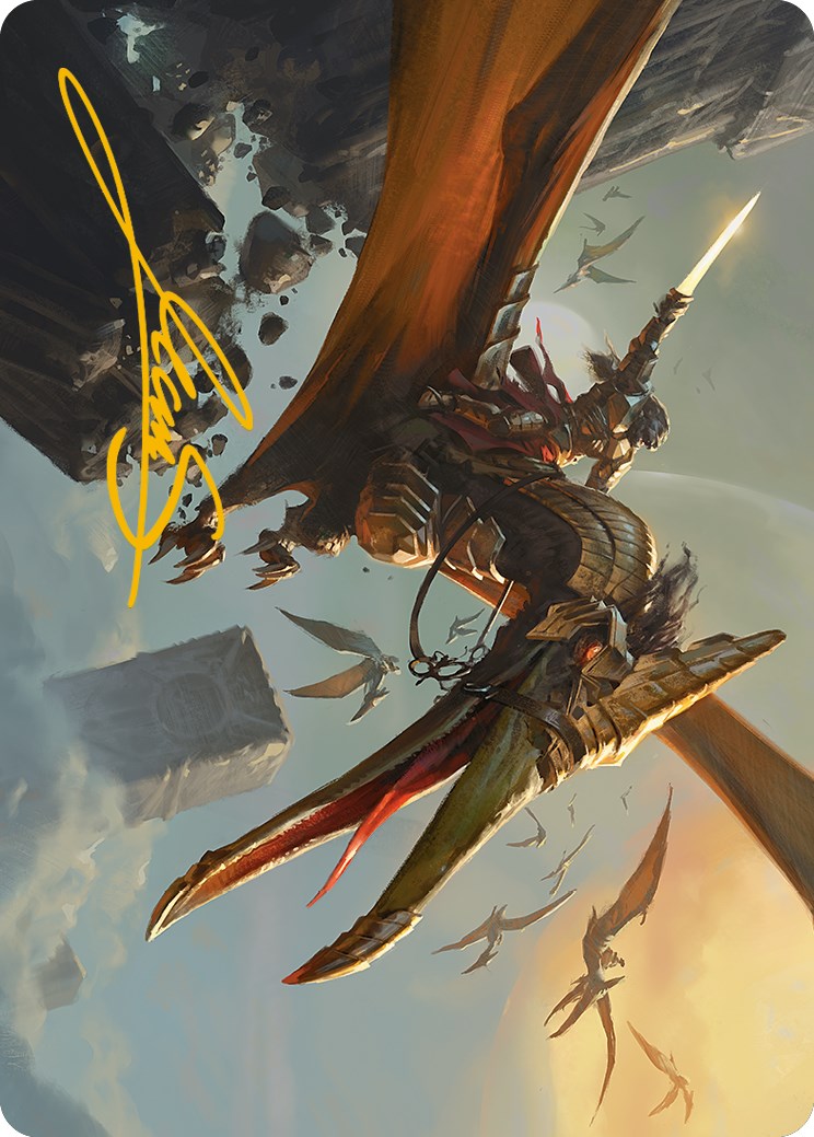 Skyhunter Strike Force Art Card (Gold-Stamped Signature) [Phyrexia: All Will Be One Art Series] | Devastation Store